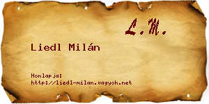Liedl Milán névjegykártya